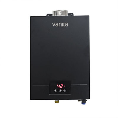 เครื่องทำน้ำอุ่นแก๊สแบบดิจิทัล ความจุ 12 ลิตร พร้อมระบบควบคุมอุณหภูมิแบบดิจิทัล และดีไซน์ติดตั้งบนผนัง