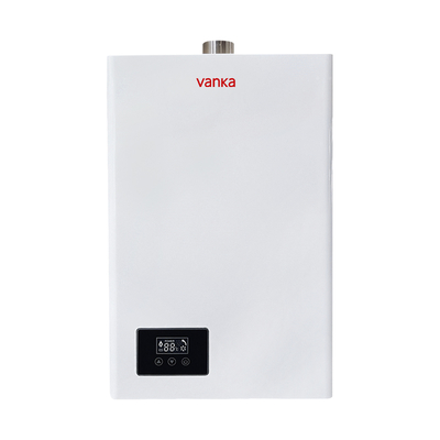 เครื่องทําน้ําอุ่นด้วยแก๊สเทอร์โมสตติกดิจิตอลสีขาว 16L พร้อมการออกแบบควันเดียว ประหยัดพลังงานและทํางานเงียบ