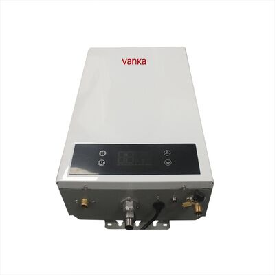 เครื่องทำน้ำอุ่นแก๊สติดผนังสีขาว น้ำร้อนทันที