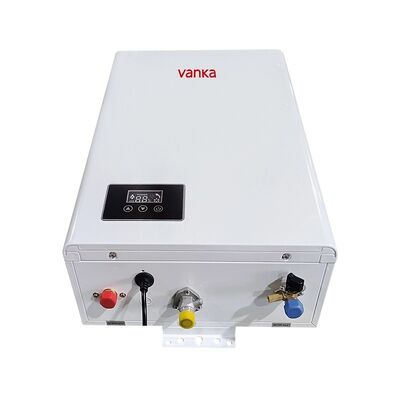 สีขาว 16L ไดจิทัล Thermostatic ก๊าซเครื่องทําน้ําร้อน Single ควัน ประหยัดพลังงาน การทํางานเงียบ