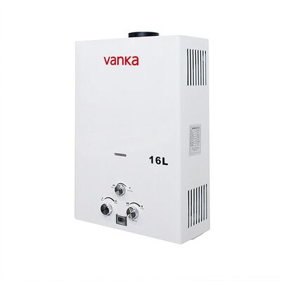 เครื่องทําน้ําอุ่นแก๊สไร้ถัง 16L ที่มีความสมดุล