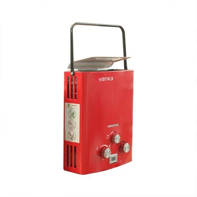 เครื่องทําน้ําร้อนแบบพกพา 6L LPG แถวนอกอาบน้ําทันทีสําหรับกิจกรรมผจญภัย