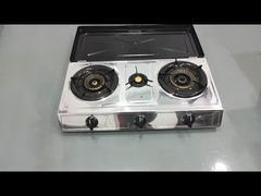 พกพา 3 เครื่องเผาเหล็กไร้สแตนเลส โต๊ะบนเตาแก๊ส หลังครัว